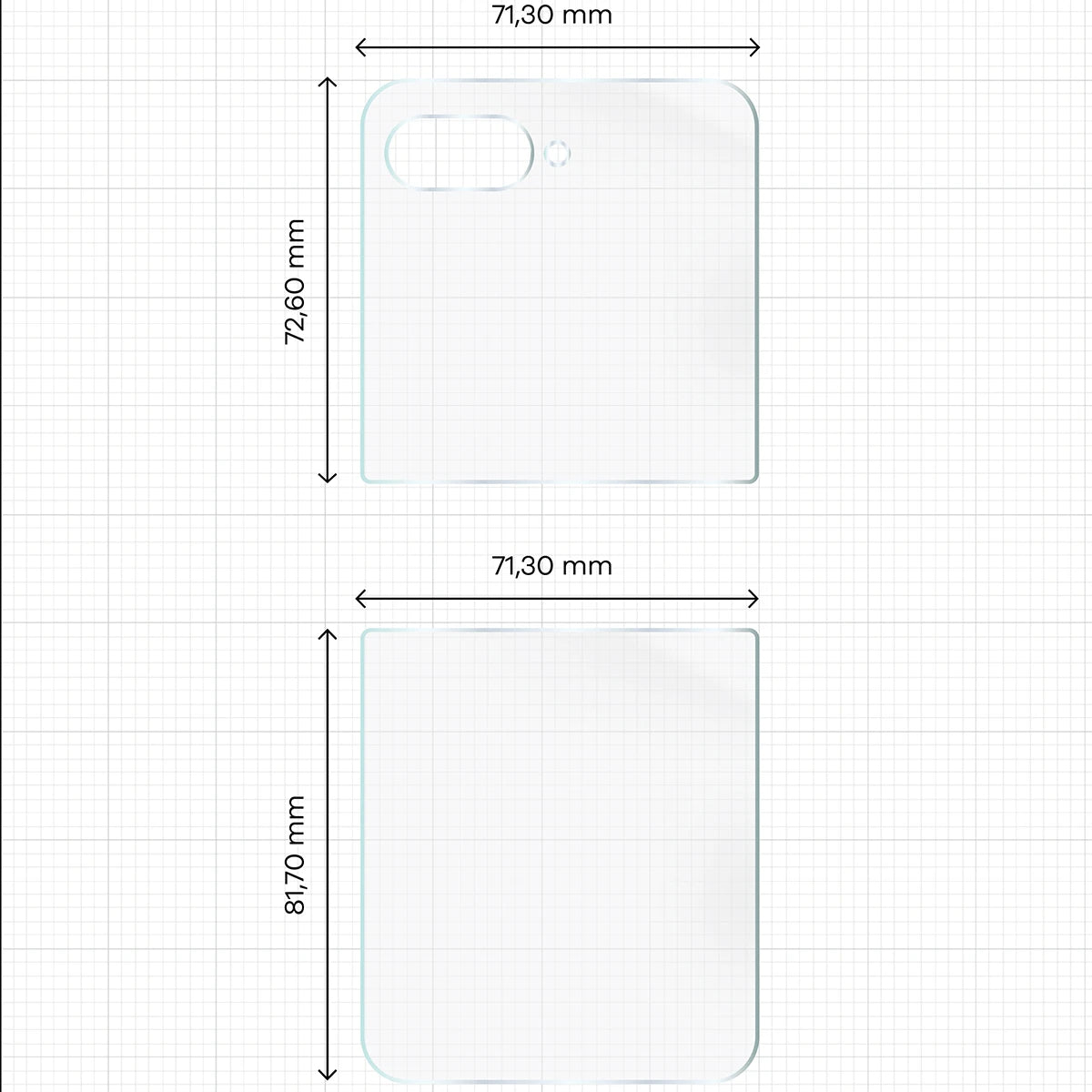 Hydrogel Folie für Rückseite Bizon Film Hydrogel Back für Motorola Razr 60, 1 Stück