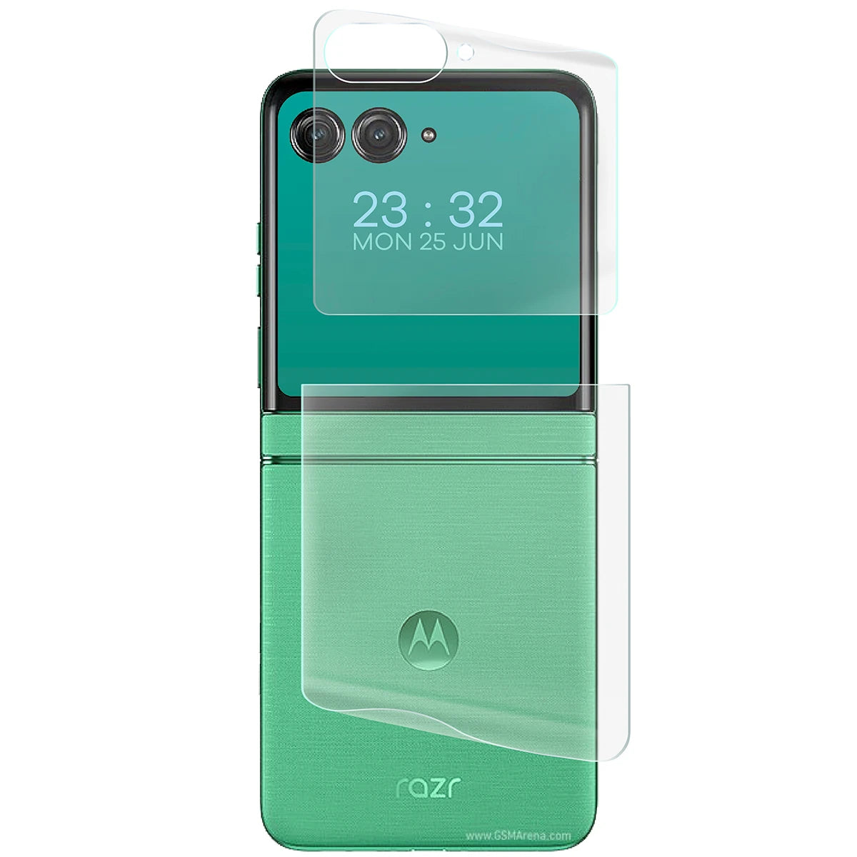 Hydrogel Folie für Rückseite Bizon Film Hydrogel Back für Motorola Razr 60, 1 Stück