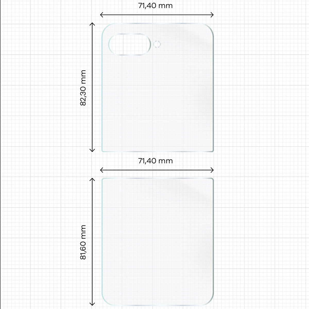 Hydrogel Folie für Rückseite Bizon Film Hydrogel Back für Motorola Razr 60 Ultra, 1 Stück