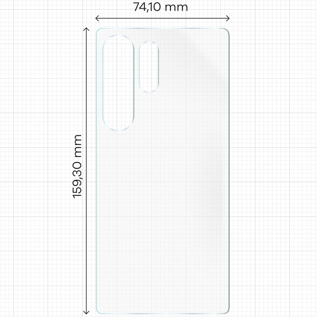 Hydrogel Folie für die Rückseite für Galaxy S25 Ultra, Bizon Glass Hydrogel Back Duo, 2 Stück