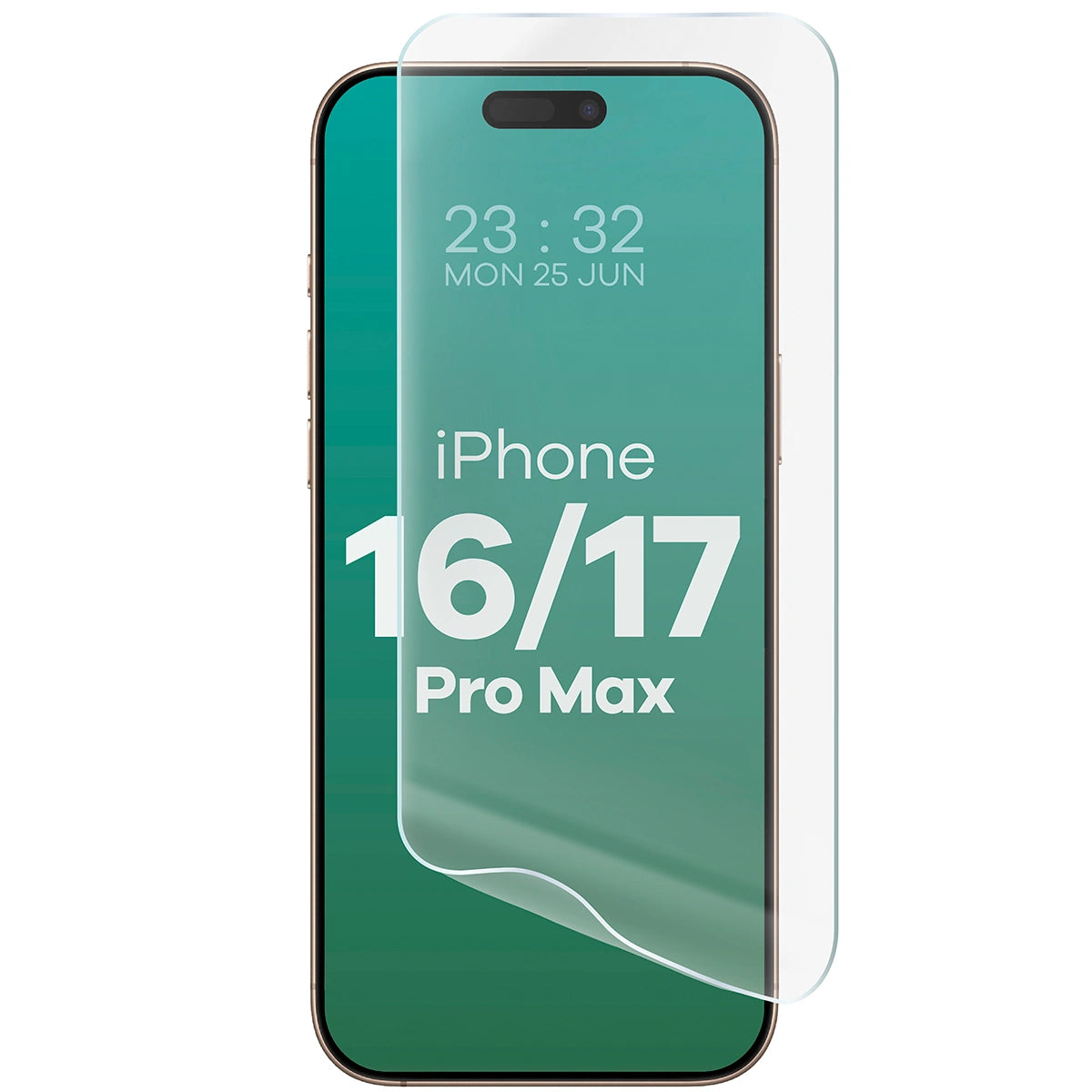 Hydrogel Folie für den Bildschirm für iPhone 17 Pro Max/16 Pro Max, Bizon Film Hydrogel Front, 1 Stück