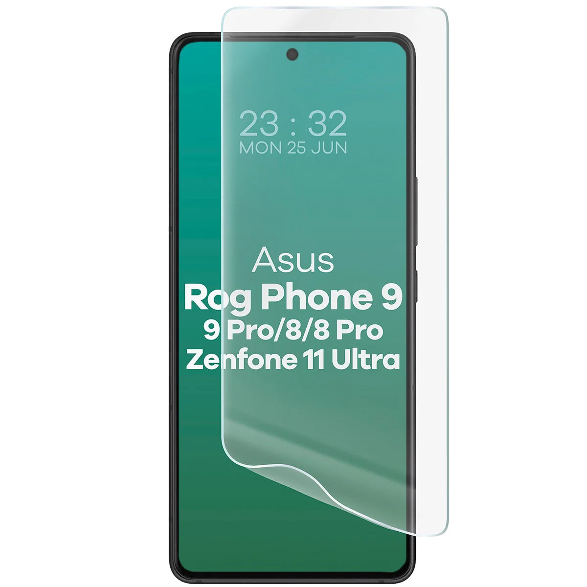 Hydrogel Folie für den Bildschirm für Asus ROG Phone 9 / 9 Pro / 8 / 8 Pro / Zenfone 11 Ultra, Bizon Glass Hydrogel Front, 1 Stück