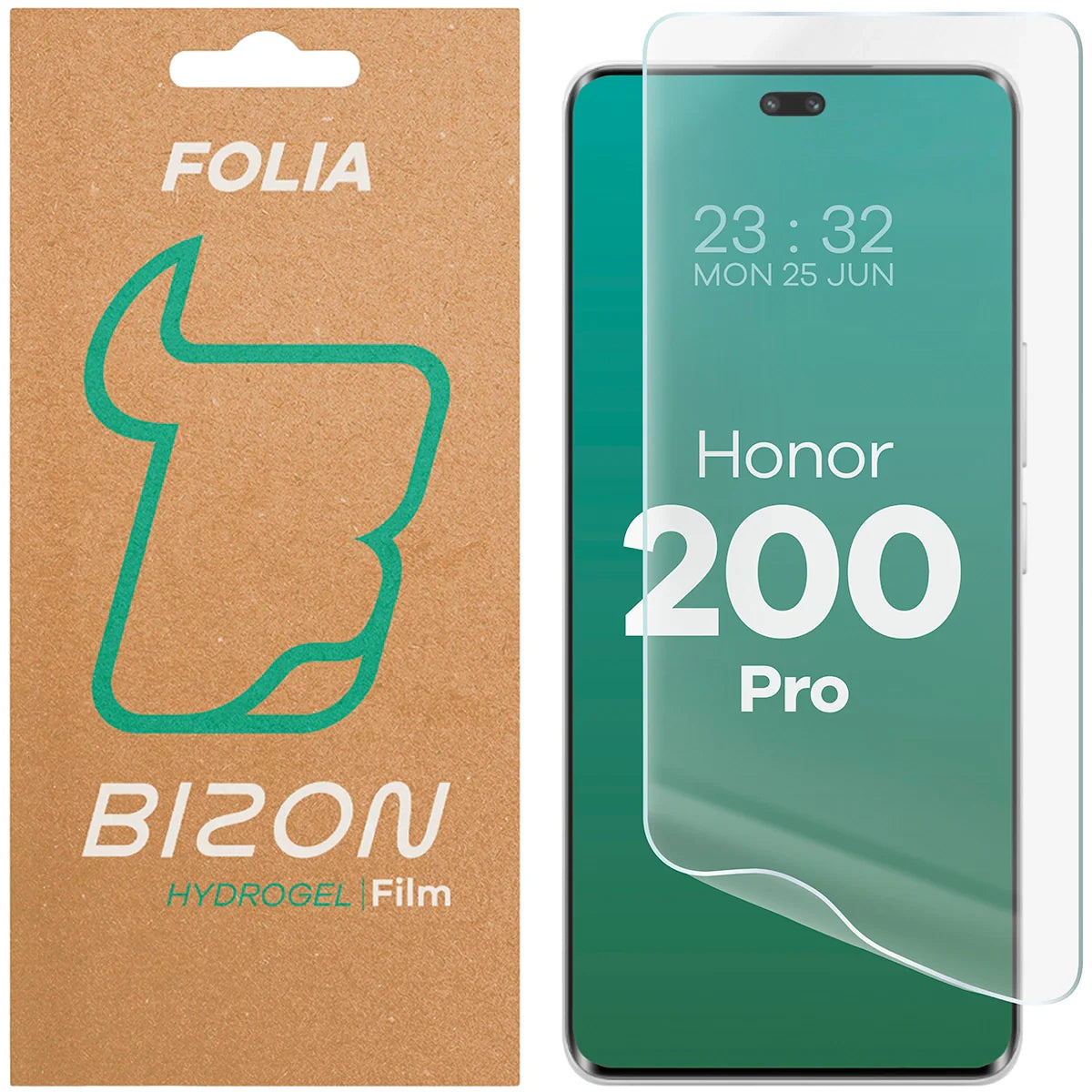 Hydrogel Folie für den Bildschirm für Honor 200 Pro, Bizon Glass Hydrogel Front, 1 Stück