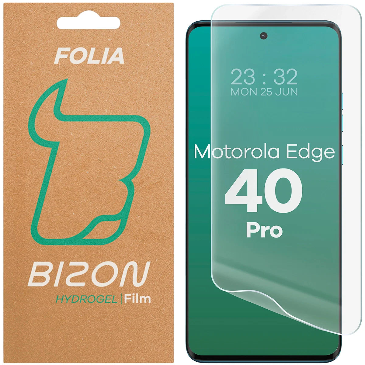 Hydrogel Folie für den Bildschirm für Motorola Edge 40 Pro, Bizon Glass Hydrogel Front, 1 Stück