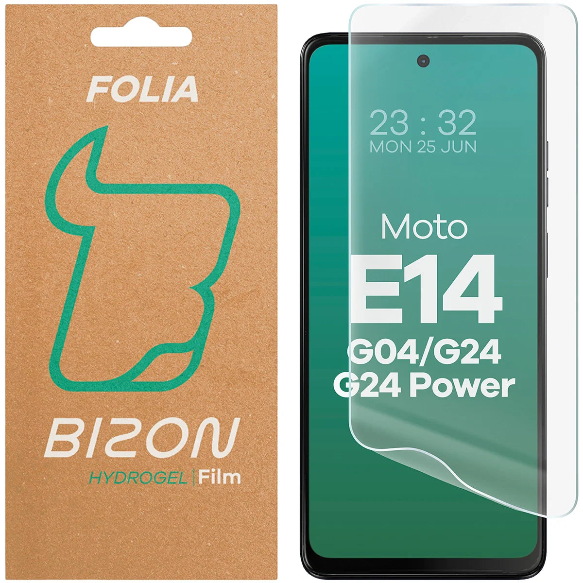 Hydrogel Folie für den Bildschirm für Motorola Moto G04 / G24 / G24 Power / E14, Bizon Glass Hydrogel Front, 1 Stück