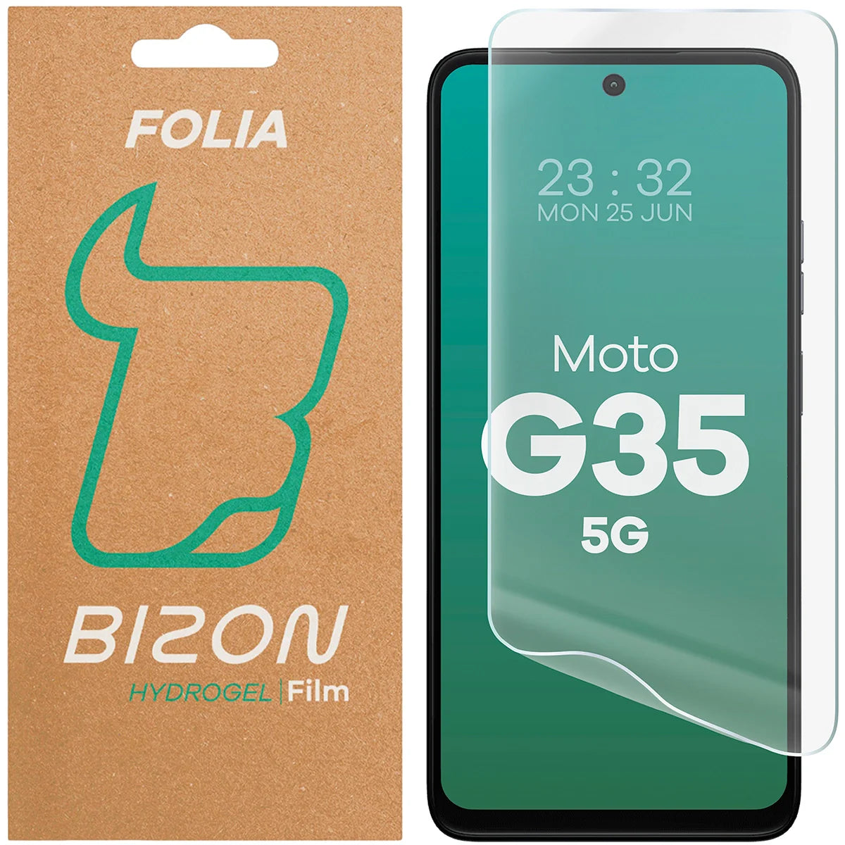Hydrogel Folie für den Bildschirm für Motorola Moto G35 5G, Bizon Glass Hydrogel Front, 1 Stück