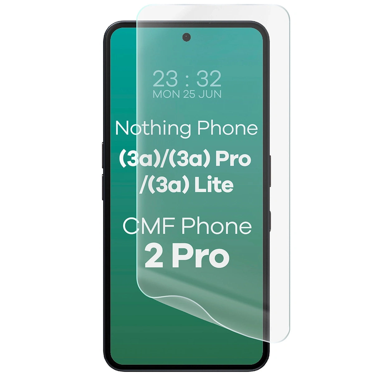 Hydrogel Folie für den Bildschirm für Nothing Phone (3a) / (3a) Pro / (3a) Lite / CMF Phone 2 Pro, Bizon Film Hydrogel Front, 1 Stück