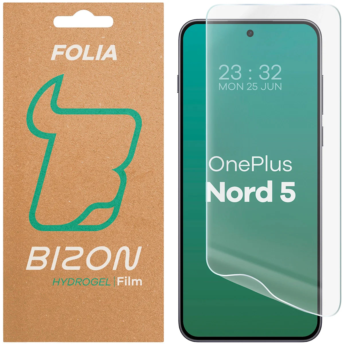 Hydrogel Folie für den Bildschirm für OnePlus Nord 5, Bizon Glass Hydrogel Front, 1 Stück