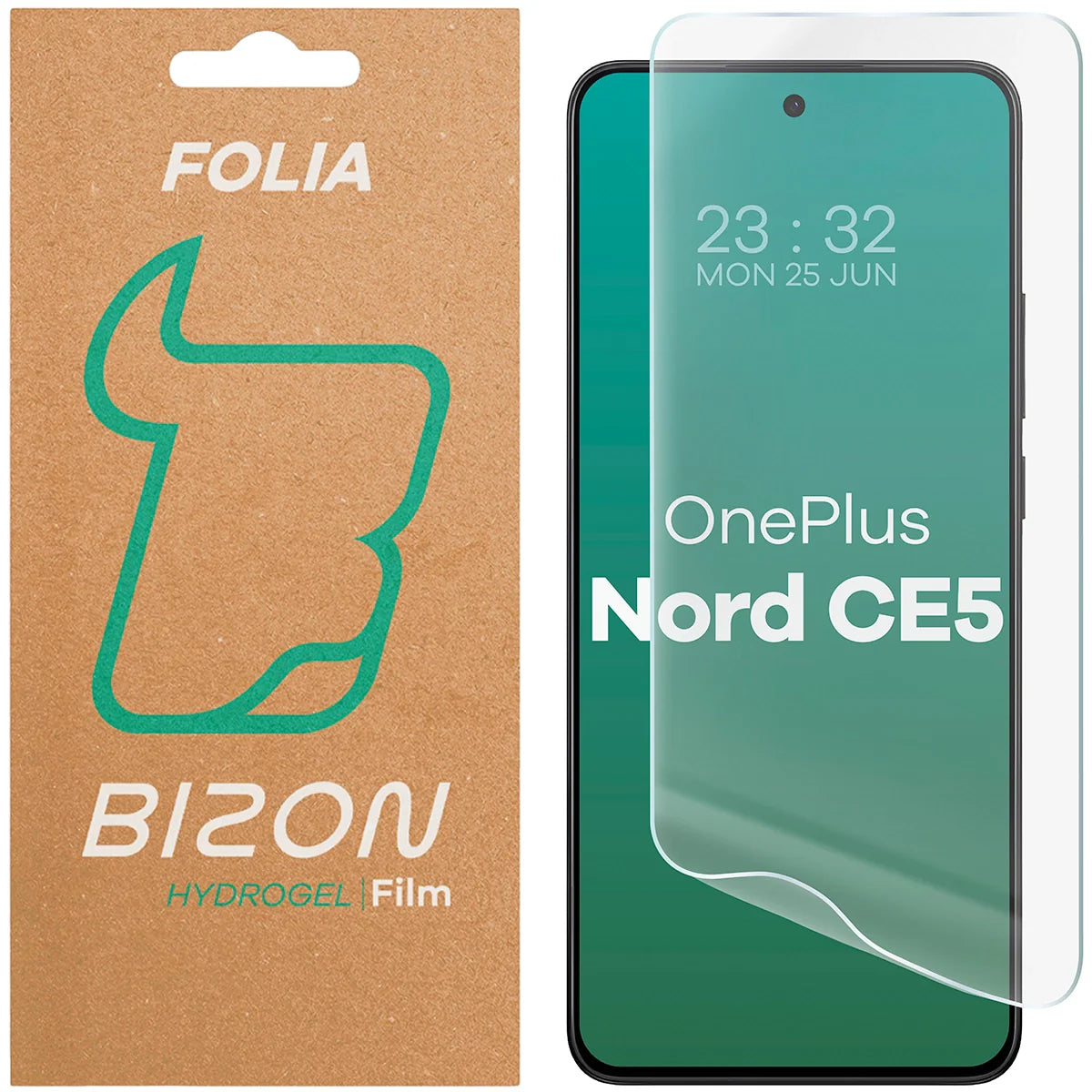 Hydrogel Folie für den Bildschirm für OnePlus Nord CE5 5G, Bizon Glass Hydrogel Front, 1 Stück