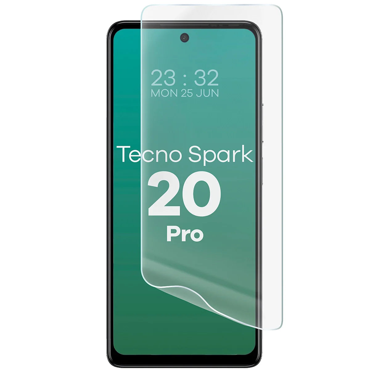 Hydrogel Folie für den Bildschirm für Tecno Spark 20 Pro, Bizon Film Hydrogel Front, 1 Stück