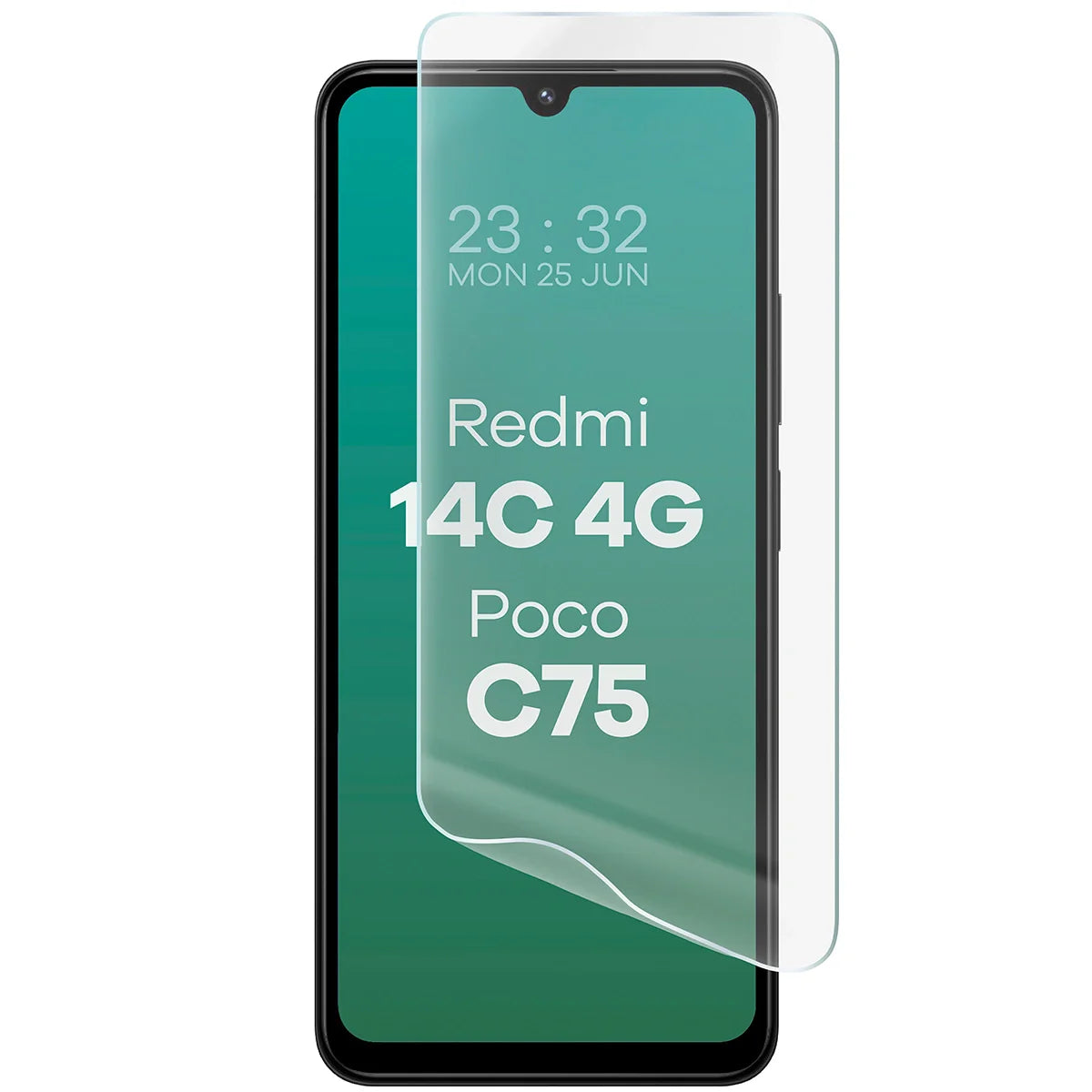 Hydrogel Folie für den Bildschirm für Xiaomi Redmi 14C 4G / POCO C75, Bizon Film Hydrogel Front, 1 Stück
