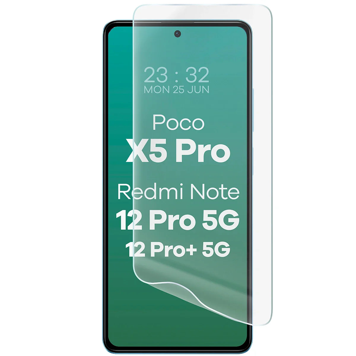 Hydrogel Folie für den Bildschirm für Xiaomi POCO X5 Pro / Redmi Note 12 Pro 5G / 12 Pro Plus 5G, Bizon Film Hydrogel Front, 1 Stück
