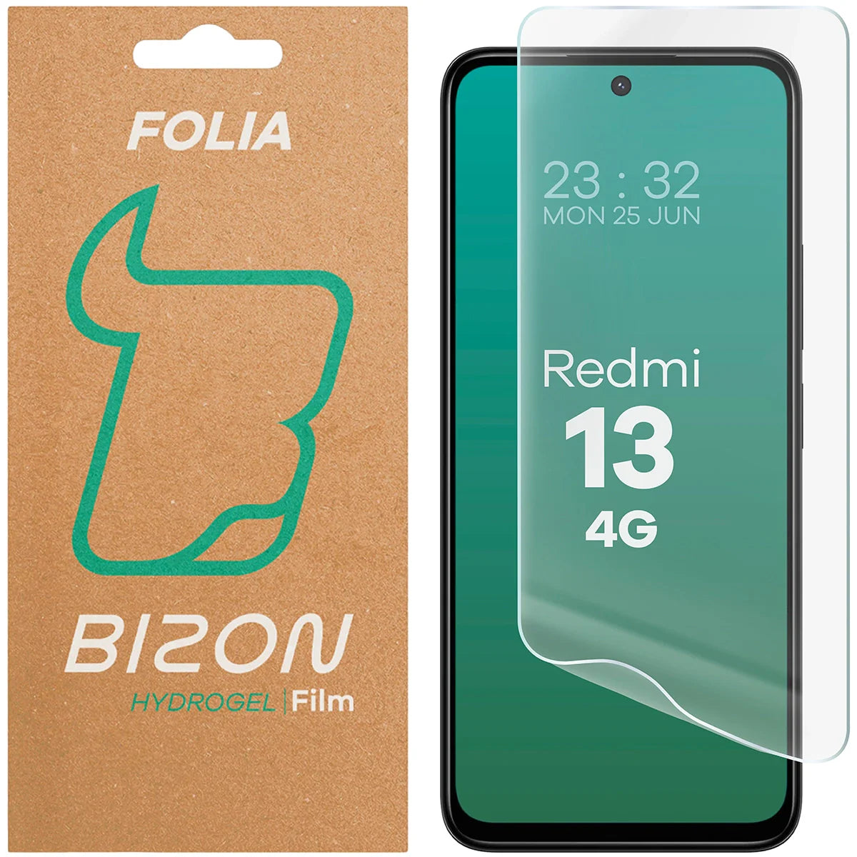 Hydrogel Folie für den Bildschirm für Xiaomi Redmi 13 4G, Bizon Film Hydrogel Front, 1 Stück