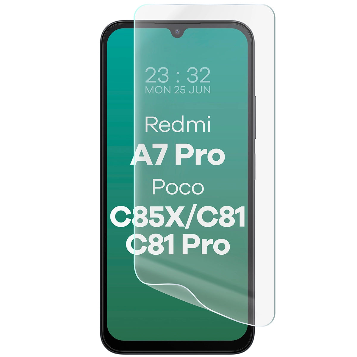 Hydrogel Folie für den Bildschirm für Xiaomi Redmi A7 Pro / POCO C85X / C81 / C81 Pro, Bizon Film Hydrogel Front, 1 Stück