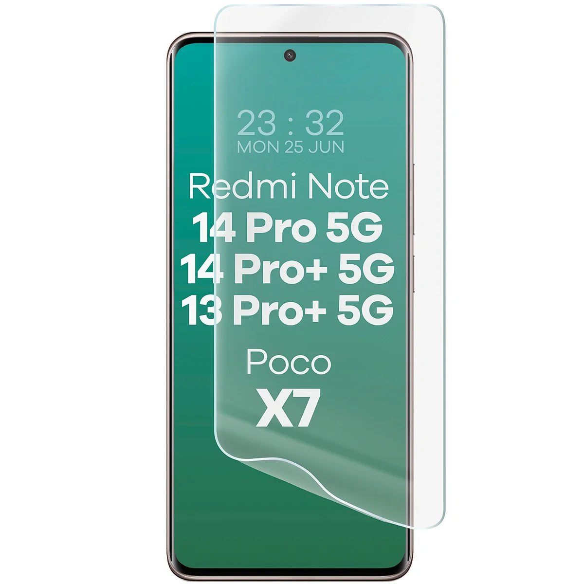 Hydrogel Folie für den Bildschirm für Xiaomi Redmi Note 13 Pro Plus 5G / Redmi Note 14 Pro 5G / Redmi Note 14 Pro Plus 5G / POCO X7, Bizon Film Hydrogel Front, 1 Stück