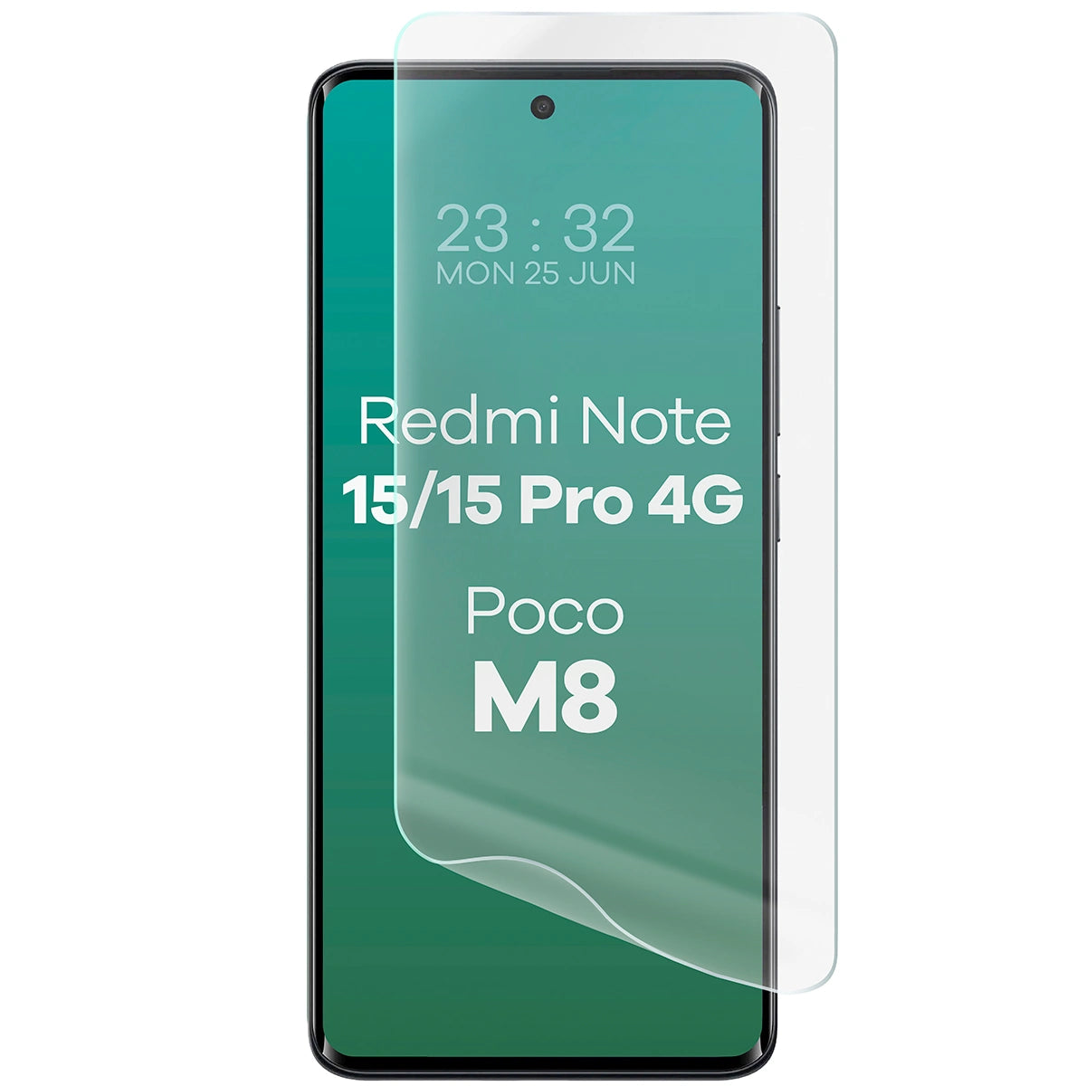 Hydrogel Folie für den Bildschirm für Xiaomi Redmi Note 15 / 15 Pro 4G / Poco M8, Bizon Film Hydrogel Front, 1 Stück