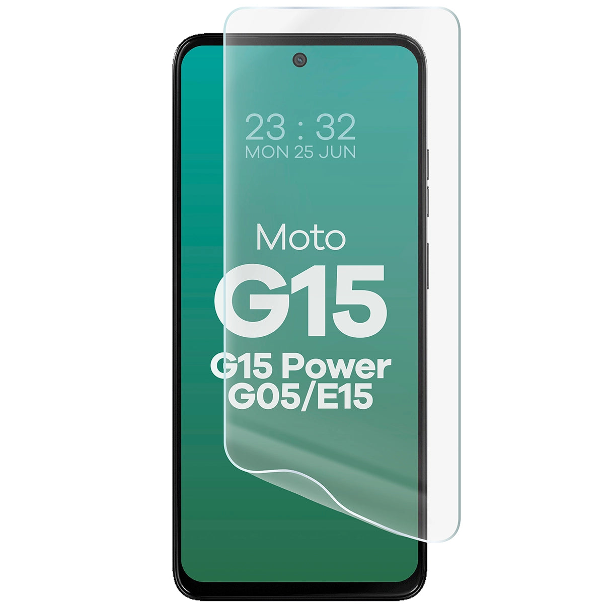 Hydrogel Folie für den Bildschirm für Motorola Moto G56/G17/G17 Power/G15/G15 Power/G05/E15, Bizon Film Hydrogel Front Duo, 2 Stück