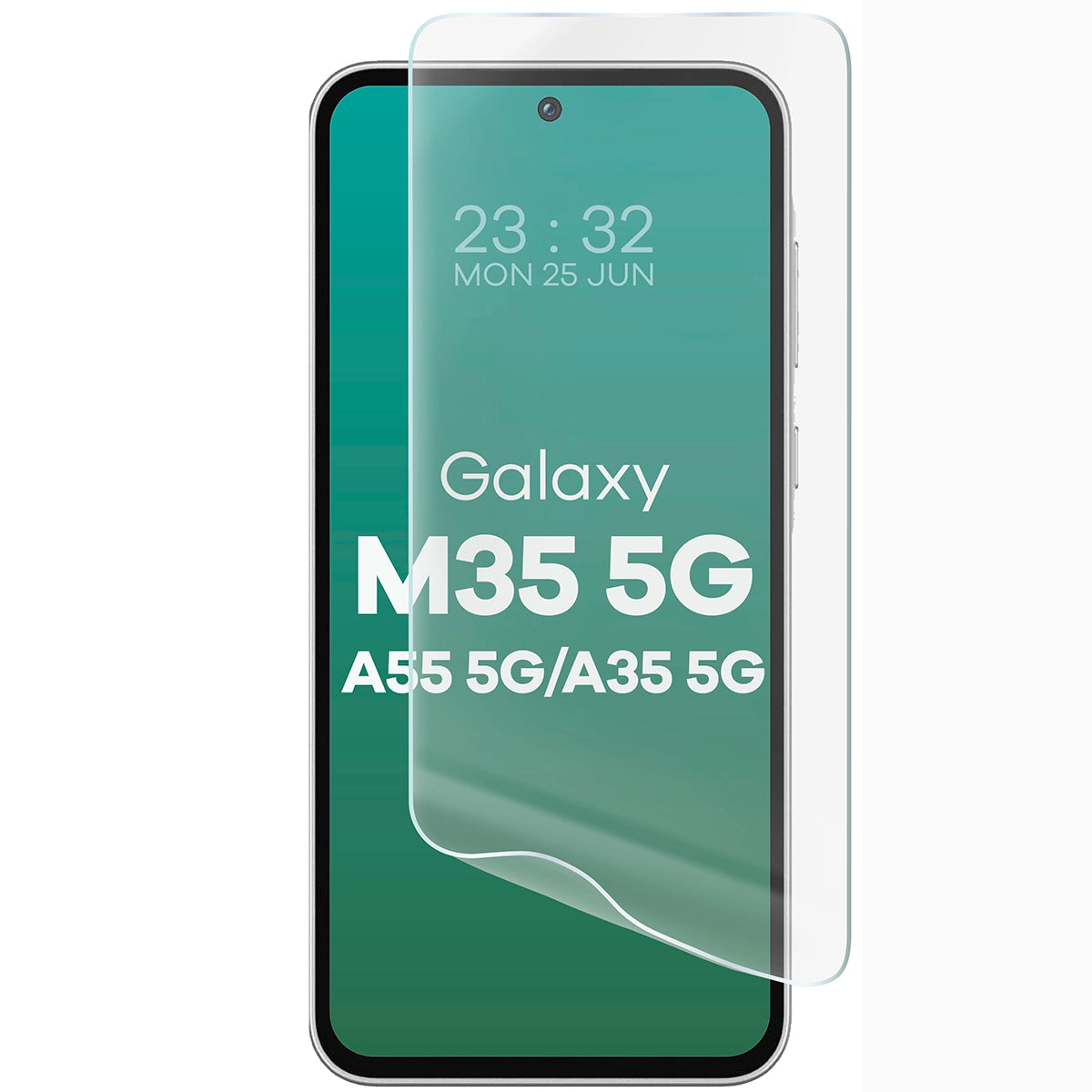 Hydrogel Folie für den Bildschirm für Galaxy M35 5G / A55 / A35 5G, Bizon Film Hydrogel Front Duo, 2 Stück