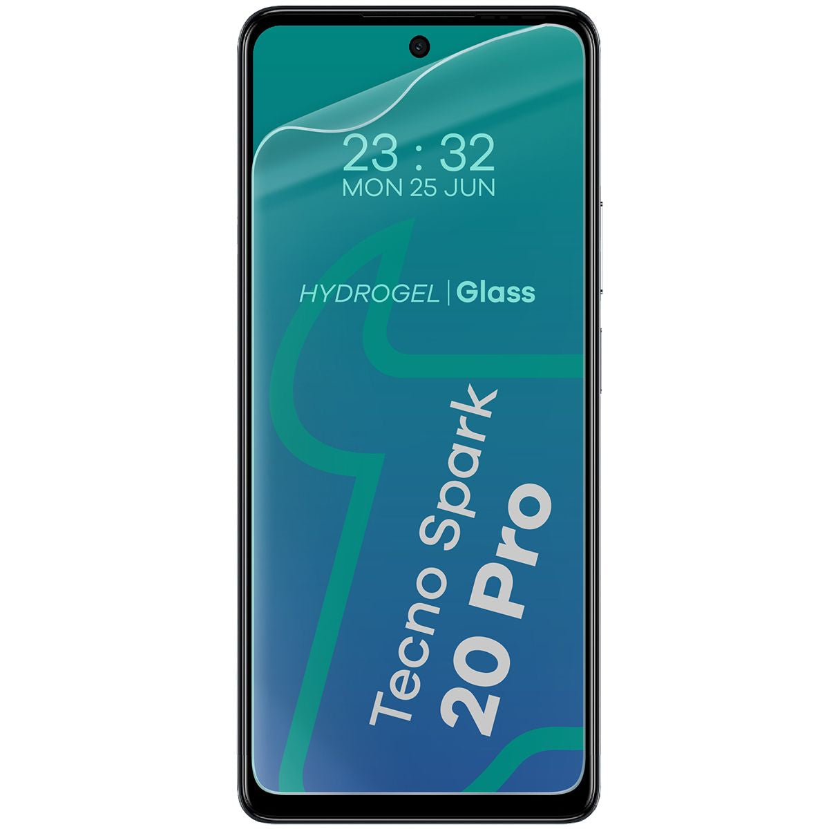 Hydrogel Folie für den Bildschirm für Tecno Spark 20 Pro, Bizon Glass Hydrogel Front Duo, 2 Stück