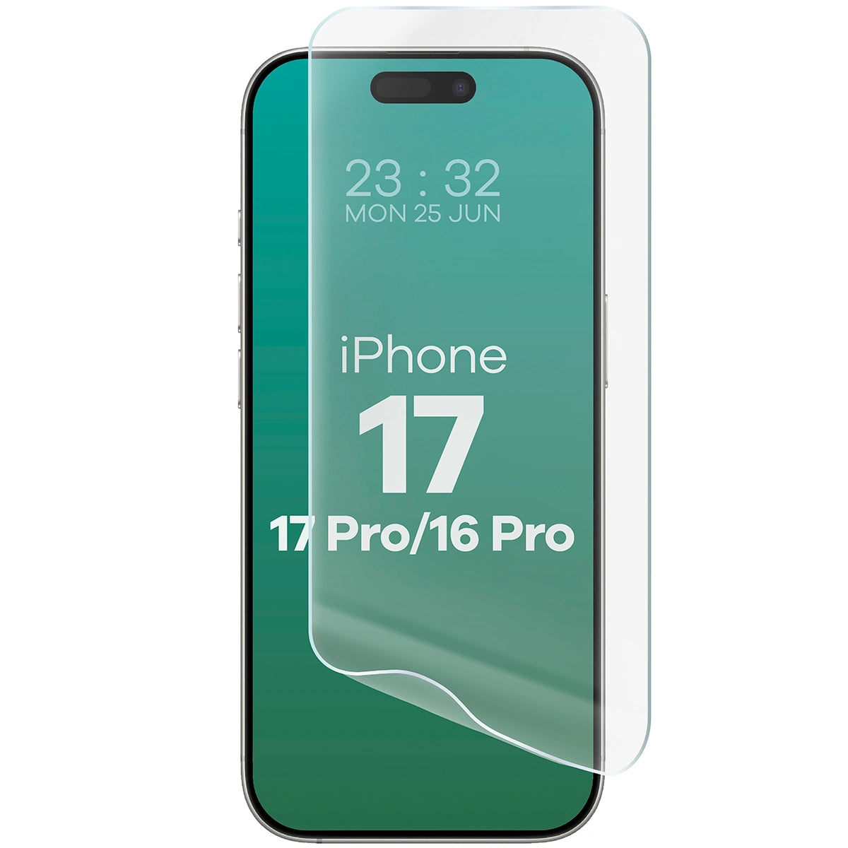 Hydrogel Folie für den Bildschirm für iPhone 17 / 17 Pro / 16 Pro, Bizon Glass Hydrogel Front Duo, 2 Stück