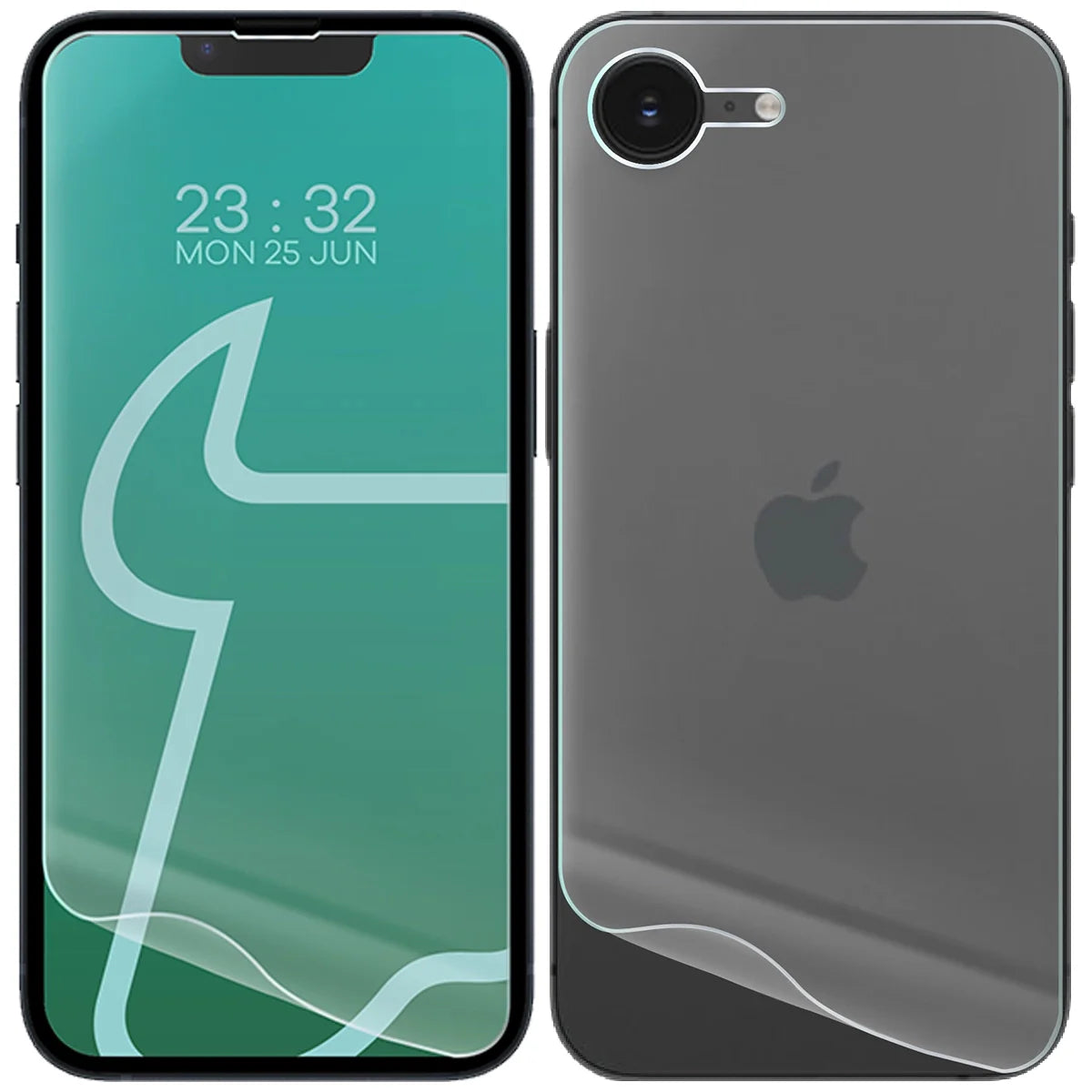 Hydrogel Folie für Display und Rückseite Bizon Film Hydrogel Pack für iPhone 17e / 16e, 2 Stück