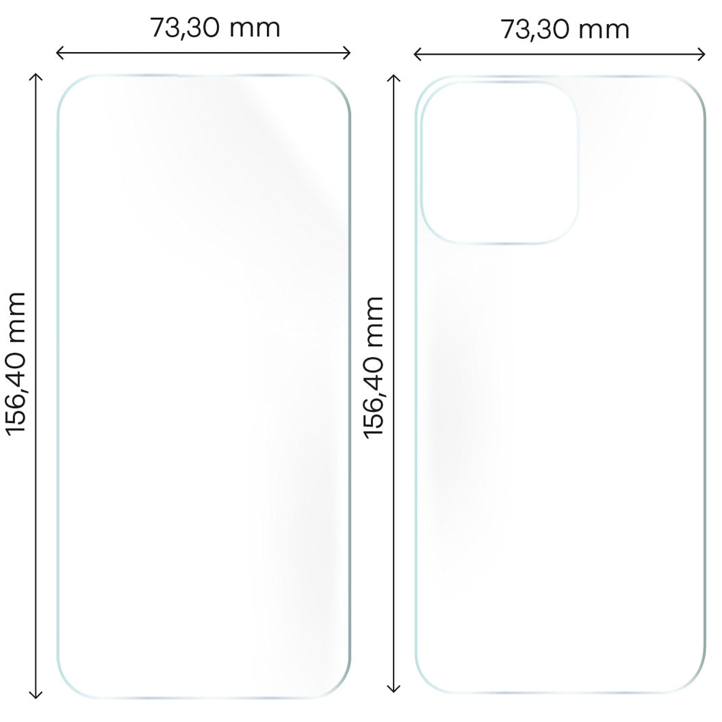 Hydrogel Folie für Display und Rückseite Bizon Film Hydrogel Pack, iPhone 15 Pro Max, 2 Stück