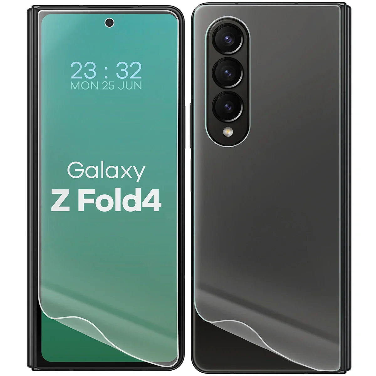 Hydrogel Folie für Display und Rückseite Bizon Film Hydrogel Pack für Galaxy Z Fold4, 2 Stück
