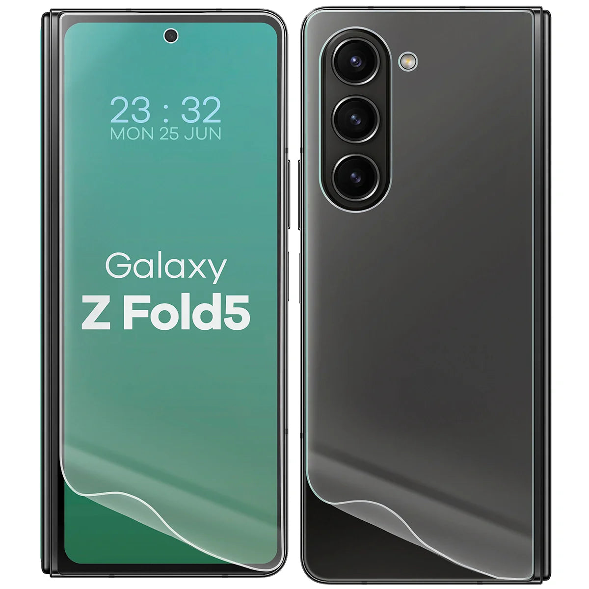 Hydrogel Folie für Display und Rückseite Bizon Film Hydrogel Pack für Galaxy Z Fold5, 2 Stück