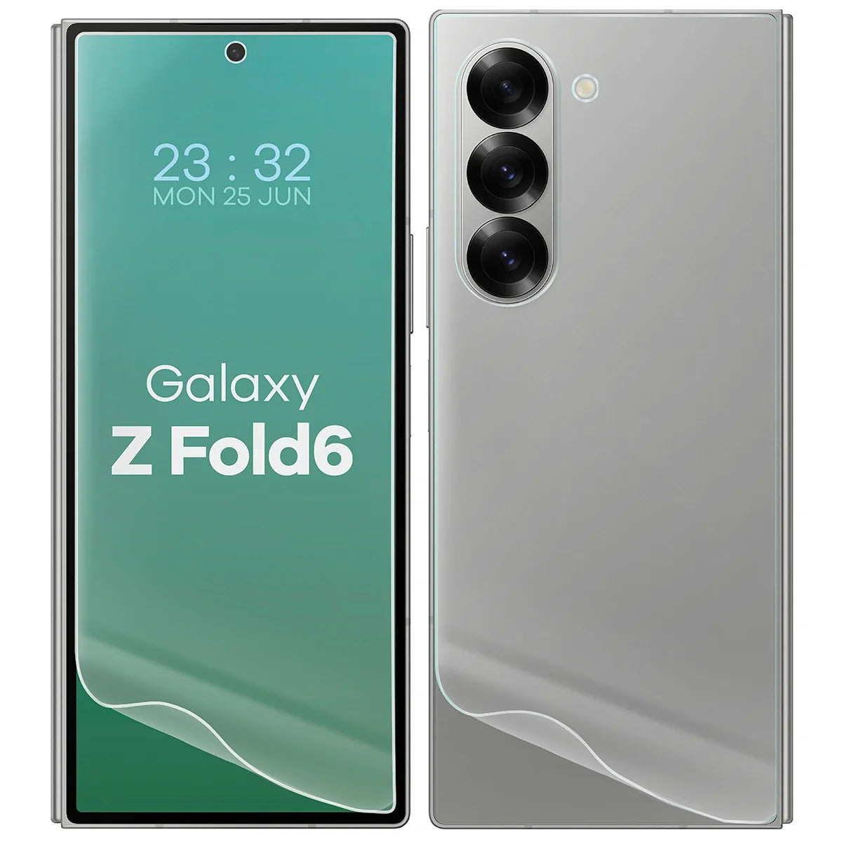 Hydrogel Folie für Display und Rückseite Bizon Film Hydrogel Pack für Galaxy Z Fold6, 2 Stück