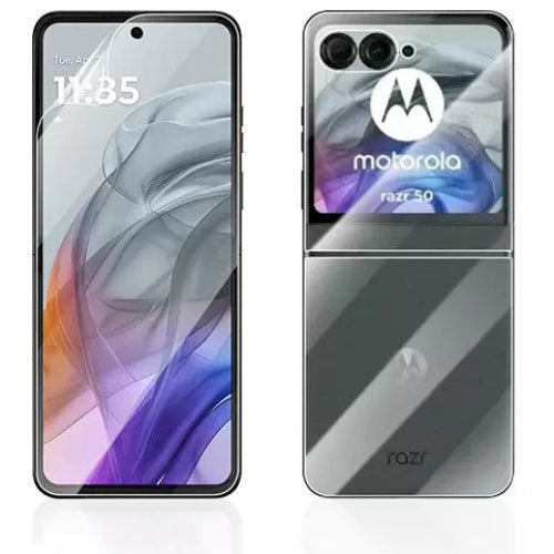 Hydrogel Folie für Display und Rückseite für Motorola Razr 50 Ultra, Bizon Film Hydrogel, 3 Stück