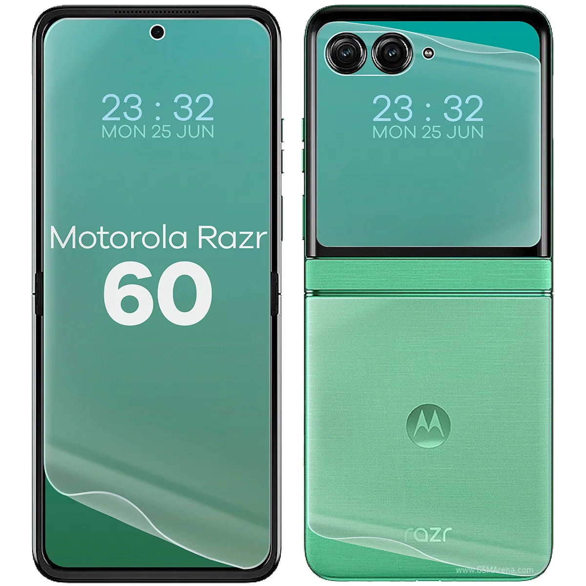 Hydrogel Folie für Display und Rückseite Bizon Film Hydrogel Set für Motorola Razr 60, 2 Stück