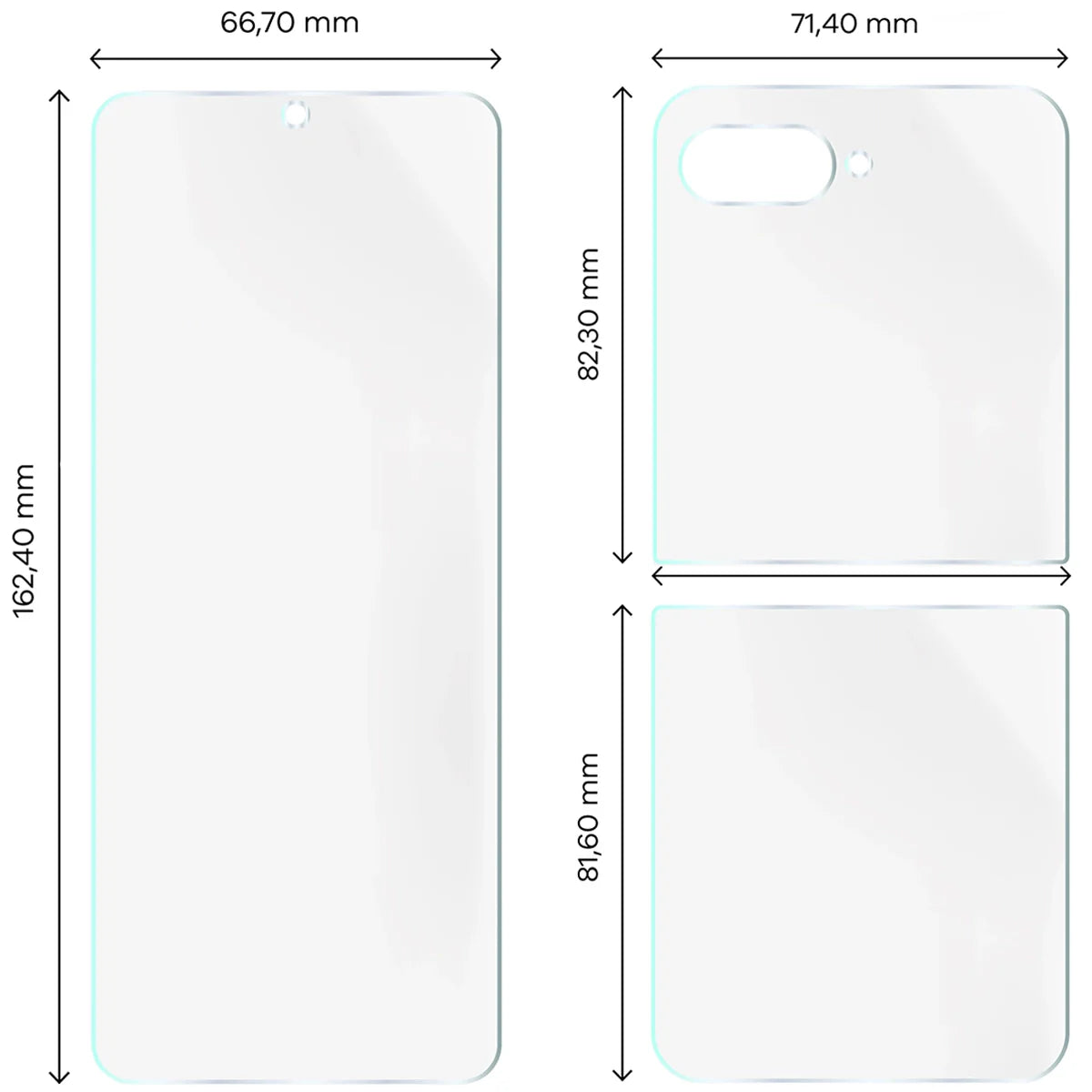 Hydrogel Folie für Display und Rückseite Bizon Film Hydrogel Set für Motorola Razr 60 Ultra, 2 Stück