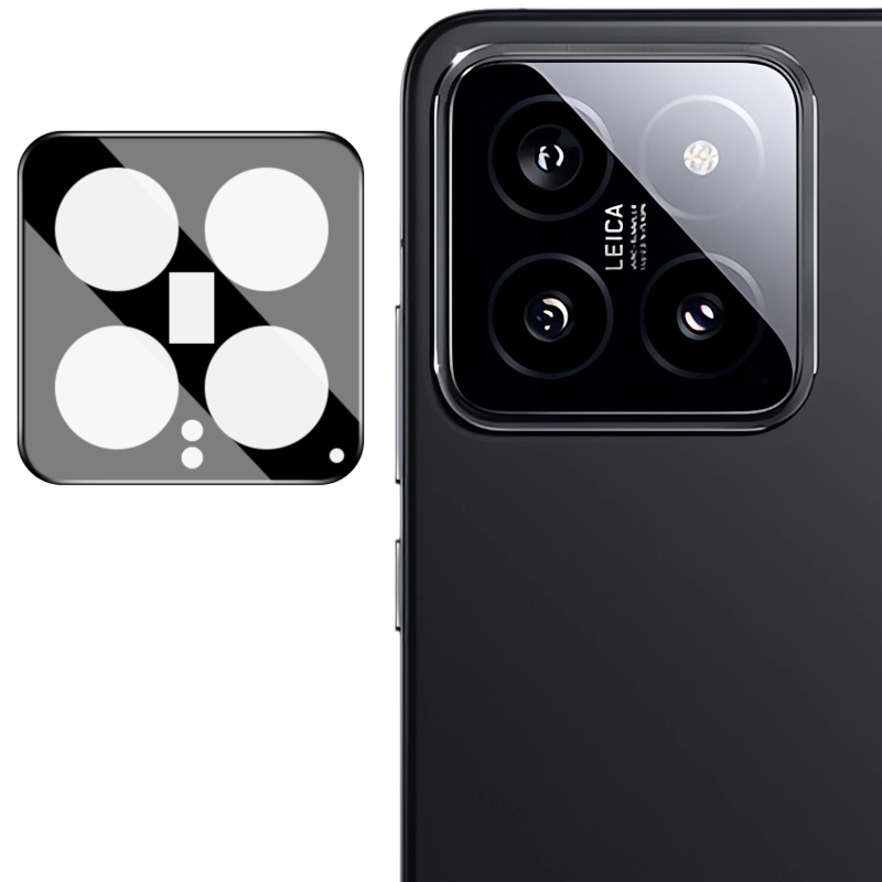 Gehärtetes Glas für die Kamera für Xiaomi 14, Bizon Glass Silk Lens, 2 Stück