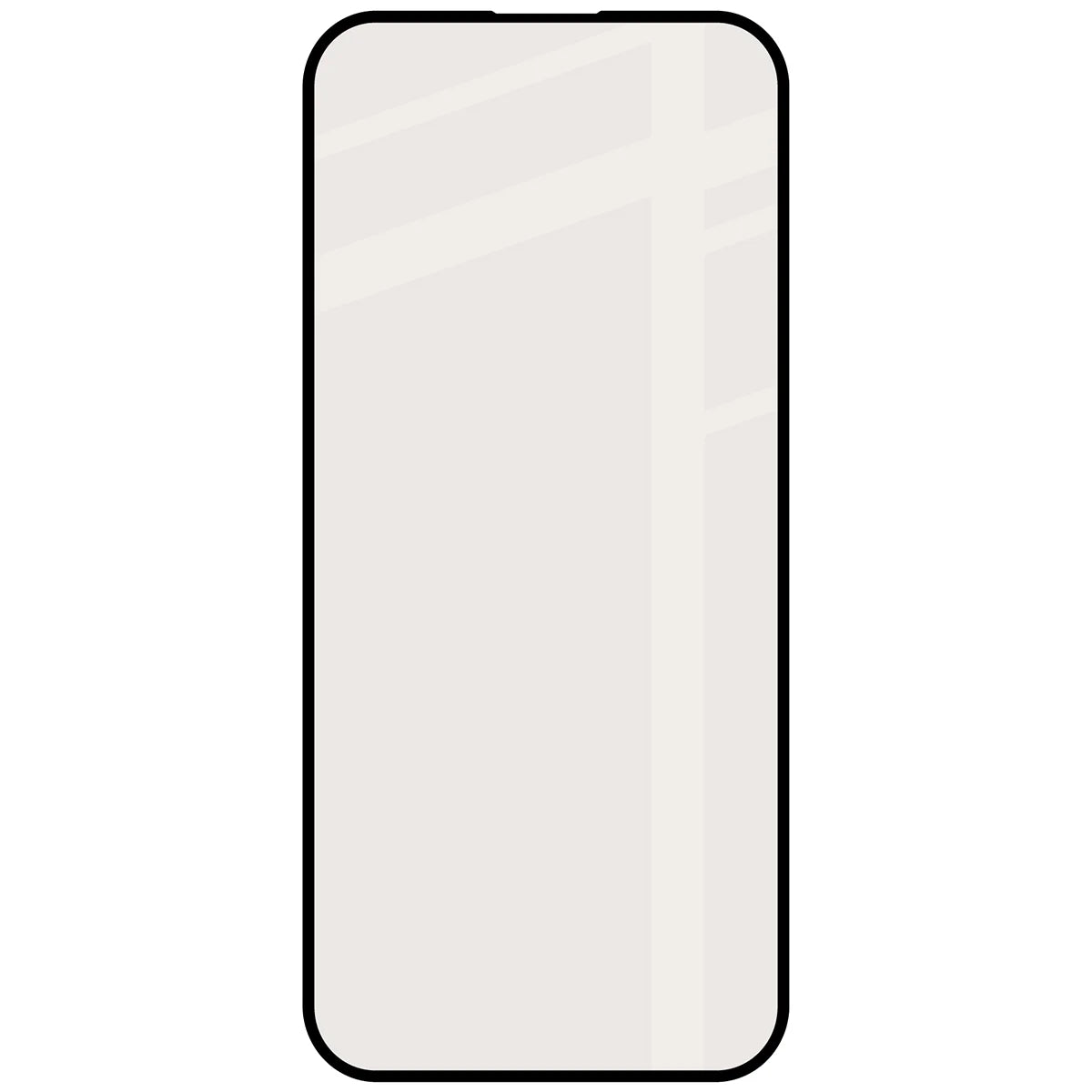 Mattes Hartglas für iPhone 15 Pro, Bizon Glass Matte, Schwarzer Rahmen