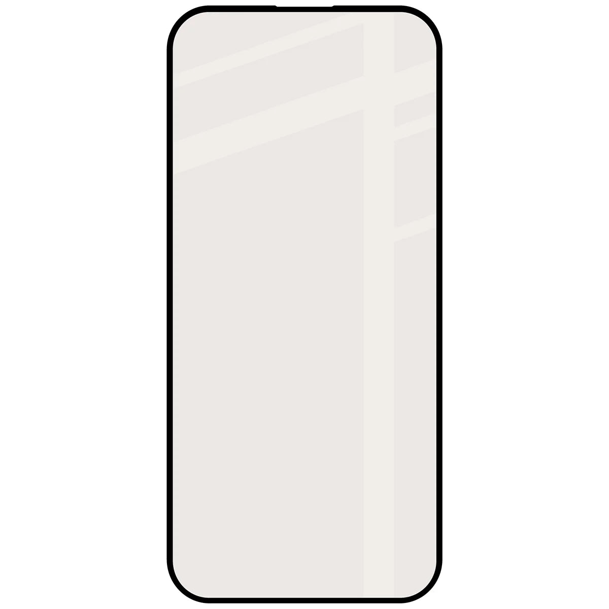Mattes Hartglas für iPhone 15 / 16, Bizon Glass Matte, Schwarzer Rahmen