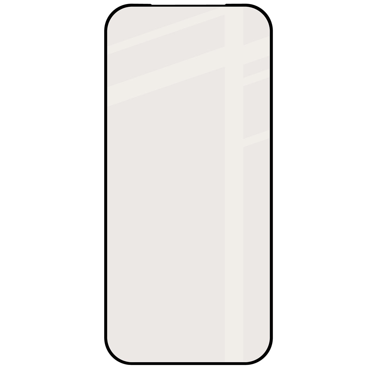 Mattes Hartglas für iPhone 17 Pro, Bizon Glass Matte, Schwarzer Rahmen