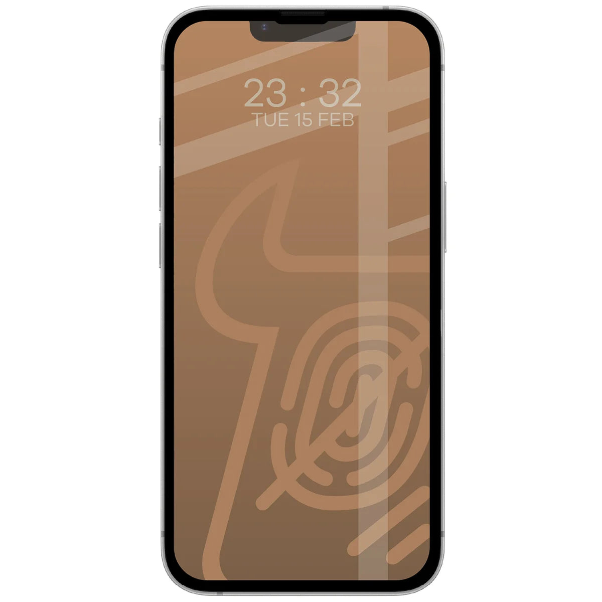 Mattes Hartglas für iPhone 17e / 16e / 14 / 13 Pro / 13, Bizon Glass Matte, Schwarzer Rahmen