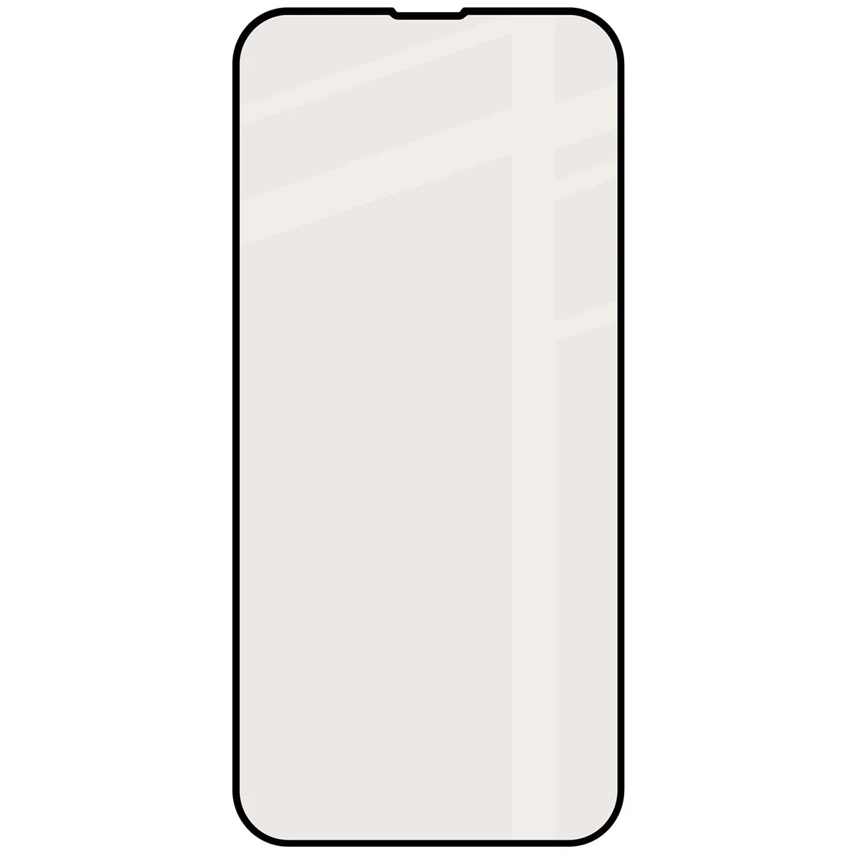Mattes Hartglas für iPhone 17e / 16e / 14 / 13 Pro / 13, Bizon Glass Matte, Schwarzer Rahmen