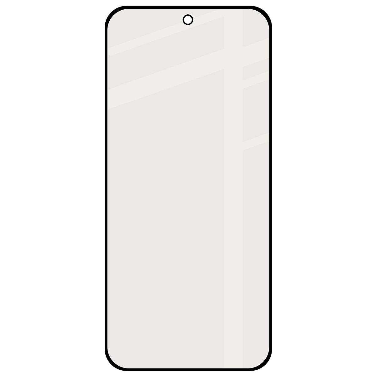 Mattes Hartglas für Realme 16 5G, Bizon Glass Matte, Schwarzer Rahmen