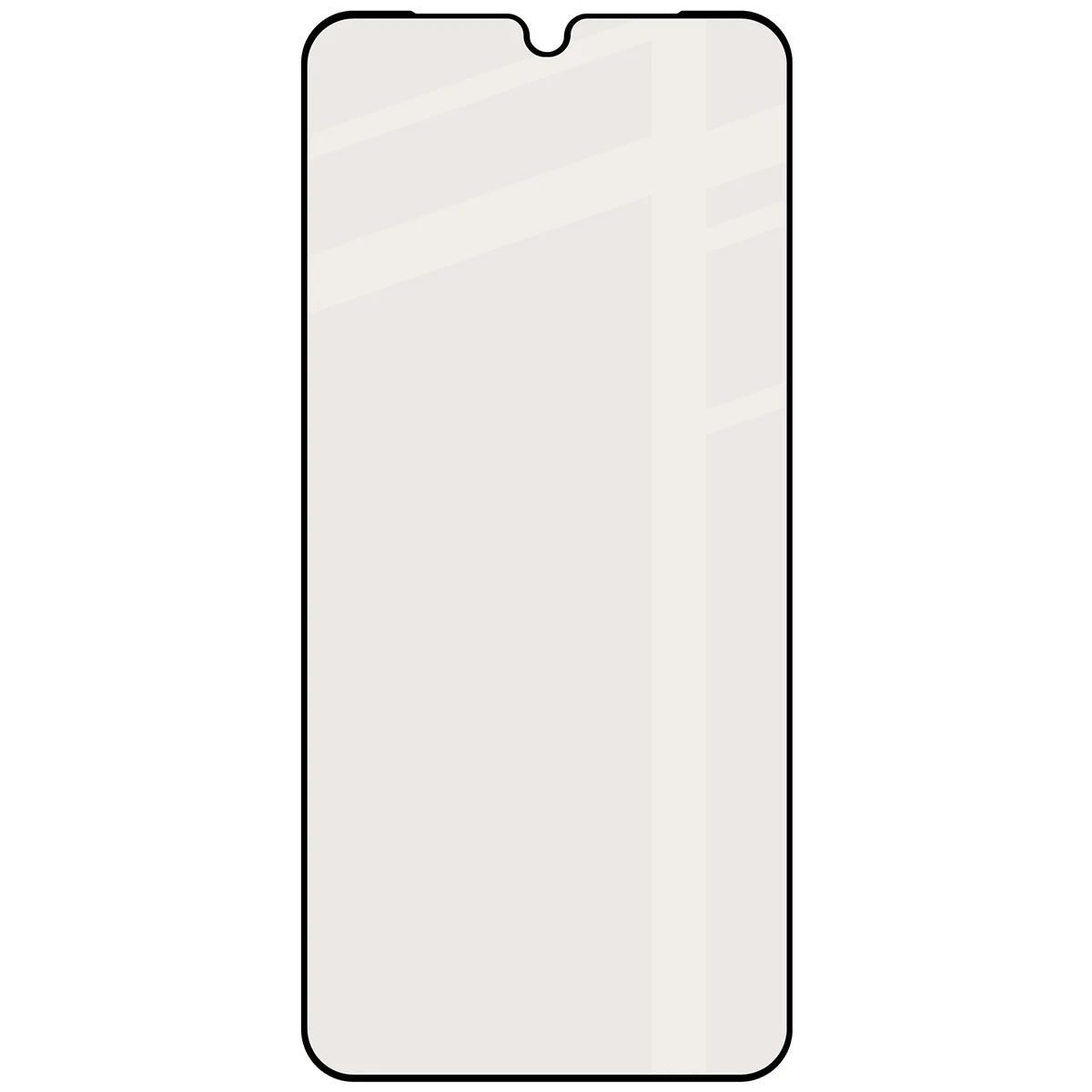 Mattes Hartglas für Galaxy A17 5G, Bizon Glass Matte, Schwarzer Rahmen