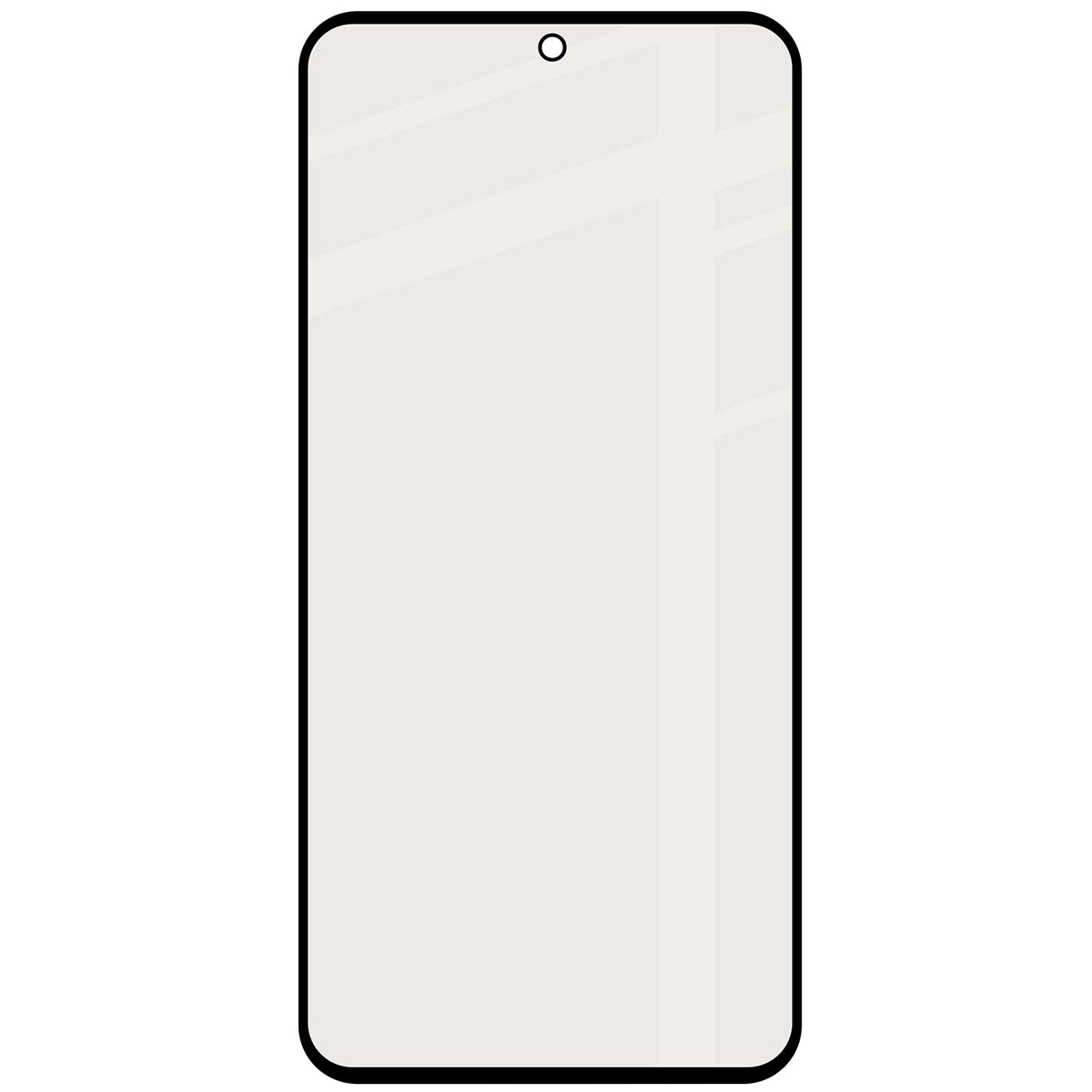 Mattes Hartglas für Galaxy A27 5G, Bizon Glass Matte, Schwarzer Rahmen