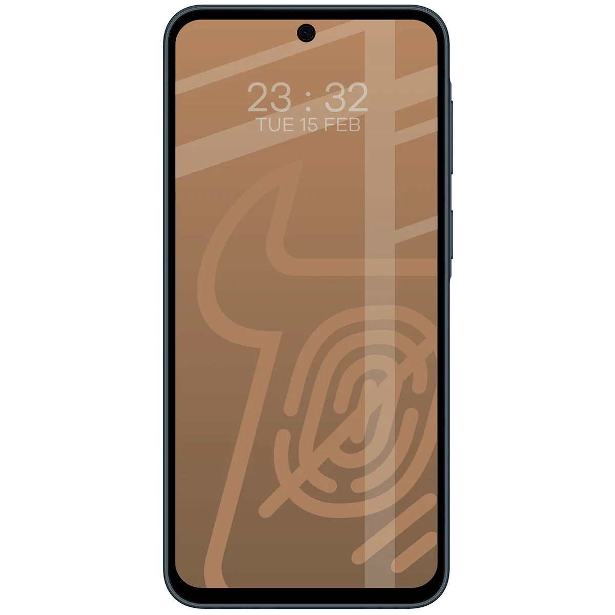Mattes Hartglas für Galaxy A37 5G, Bizon Glass Matte, Schwarzer Rahmen