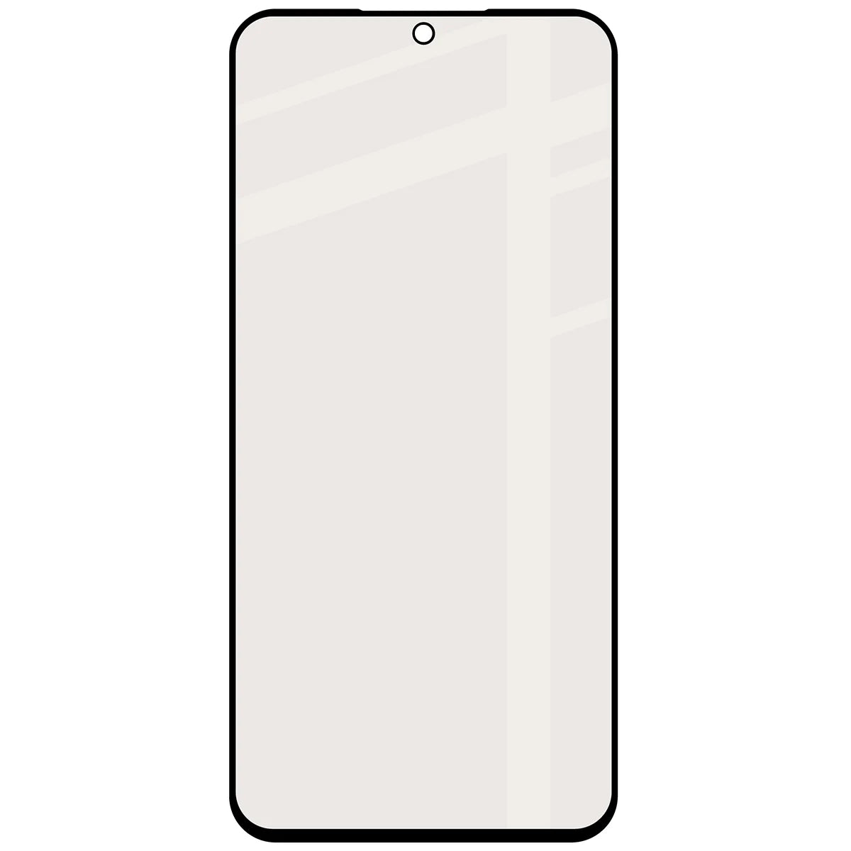 Mattes Hartglas für Galaxy A57 5G, Bizon Glass Matte, Schwarzer Rahmen