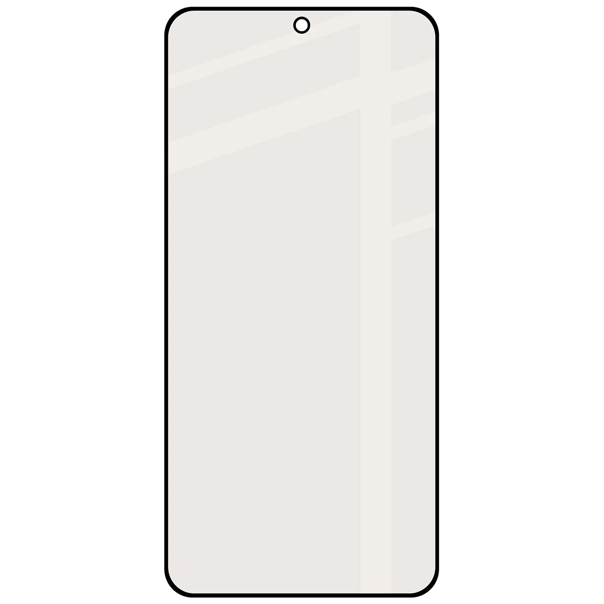 Mattes Hartglas für Galaxy S25, Bizon Glass Matte, Schwarzer Rahmen