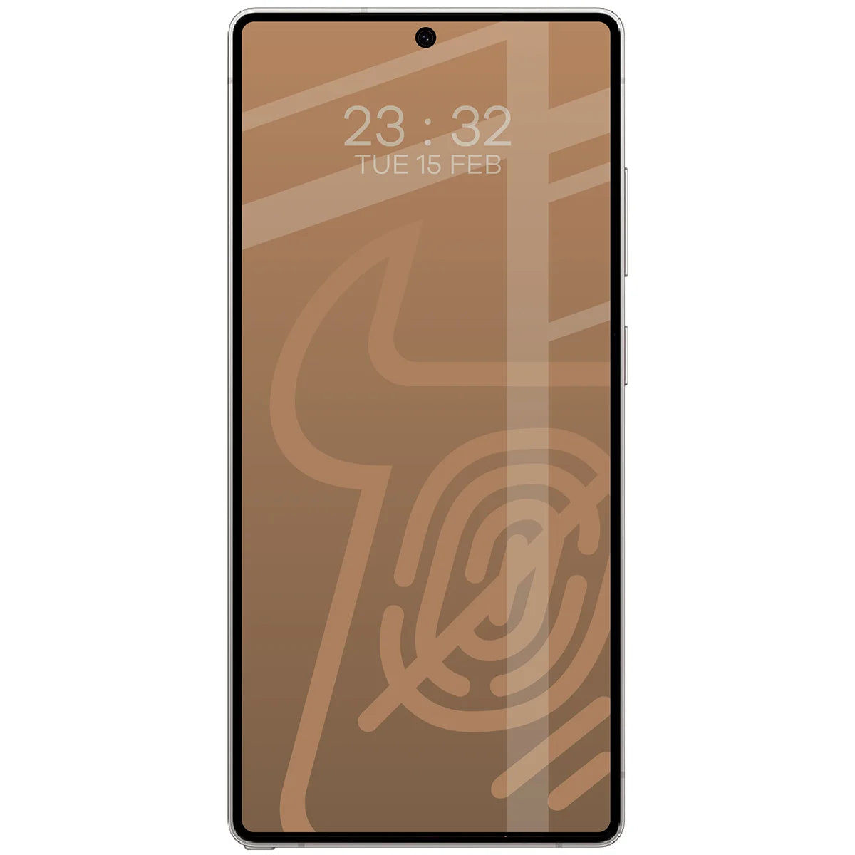 Mattes Hartglas für Galaxy S25 Ultra, Bizon Glass Matte, Schwarzer Rahmen