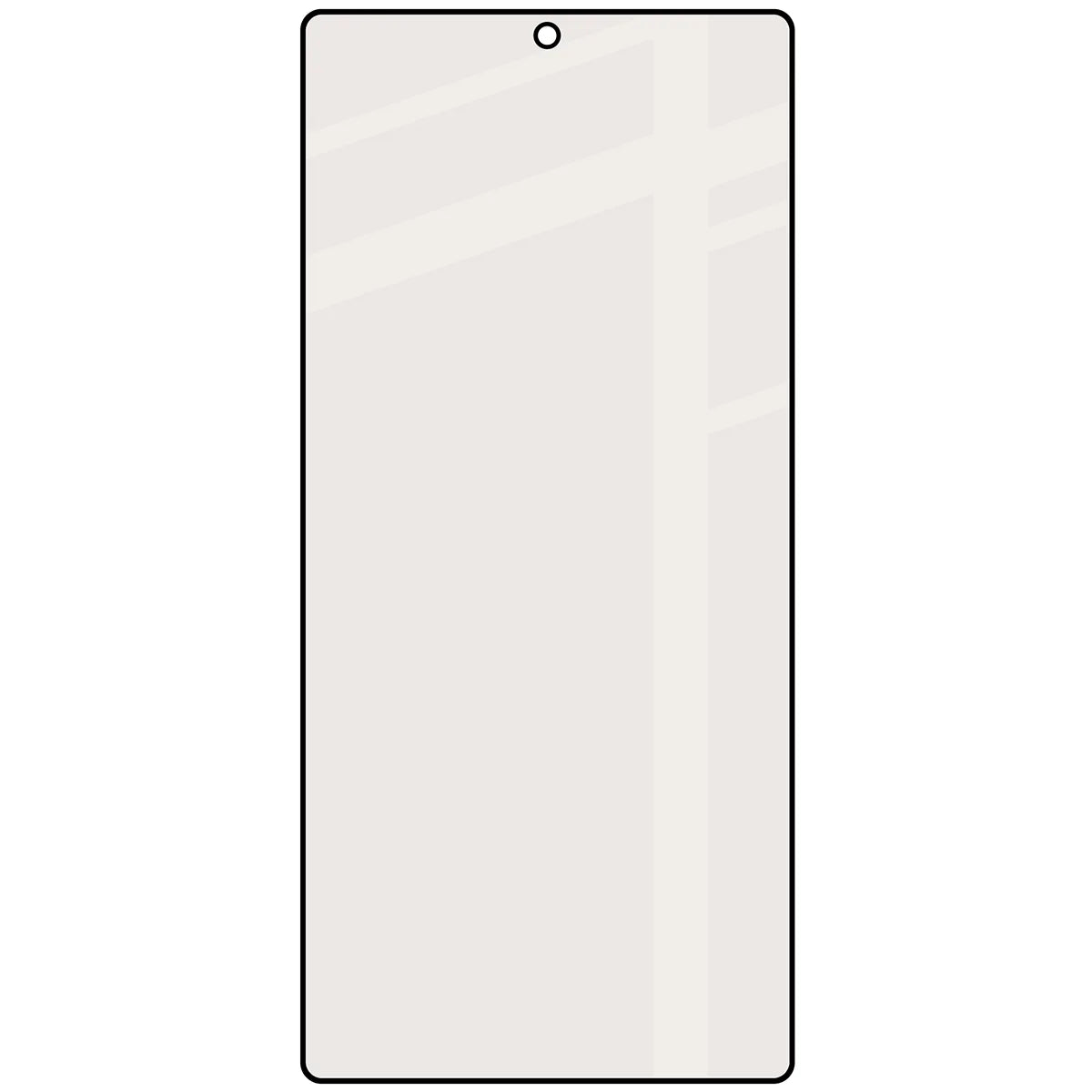 Mattes Hartglas für Galaxy S25 Ultra, Bizon Glass Matte, Schwarzer Rahmen