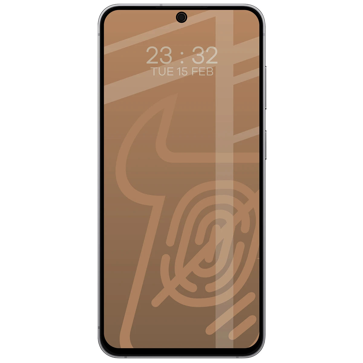 Mattes Hartglas für Galaxy S26 FE / S25 FE, Bizon Glass Matte, Schwarzer Rahmen (3/4)
