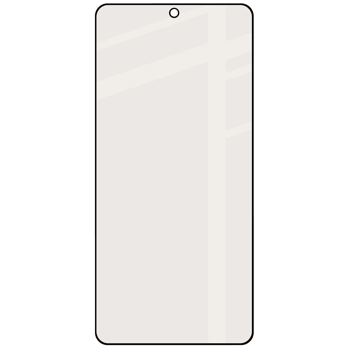 Mattes Hartglas für Galaxy S26 Plus / S25 Edge, Bizon Glass Matte, Schwarzer Rahmen