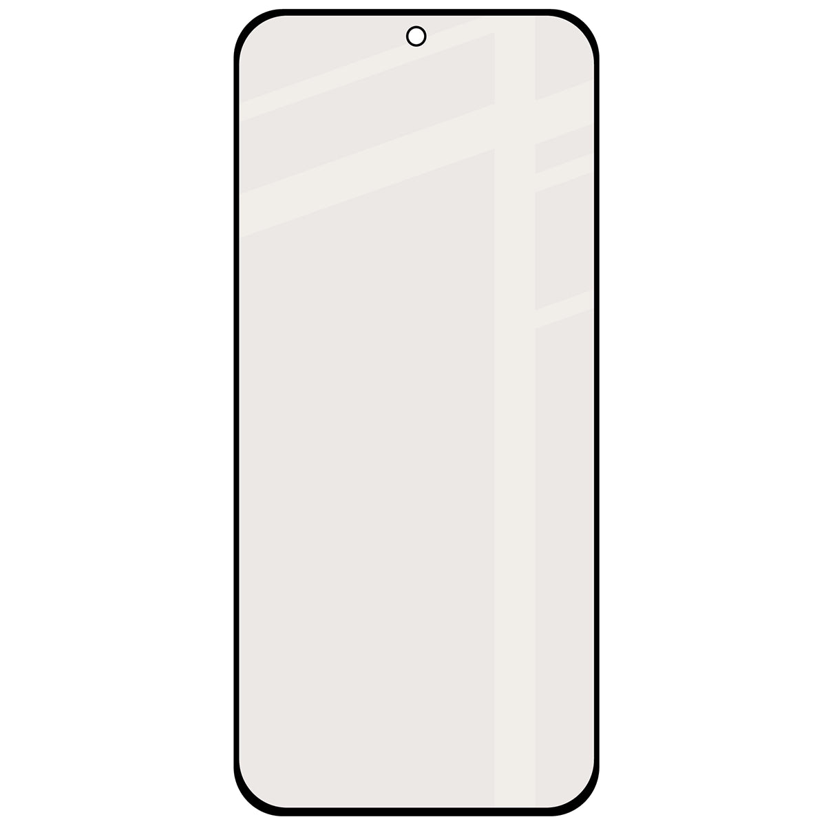 Mattes Hartglas für Vivo V70 5G, Bizon Glass Matte, Schwarzer Rahmen