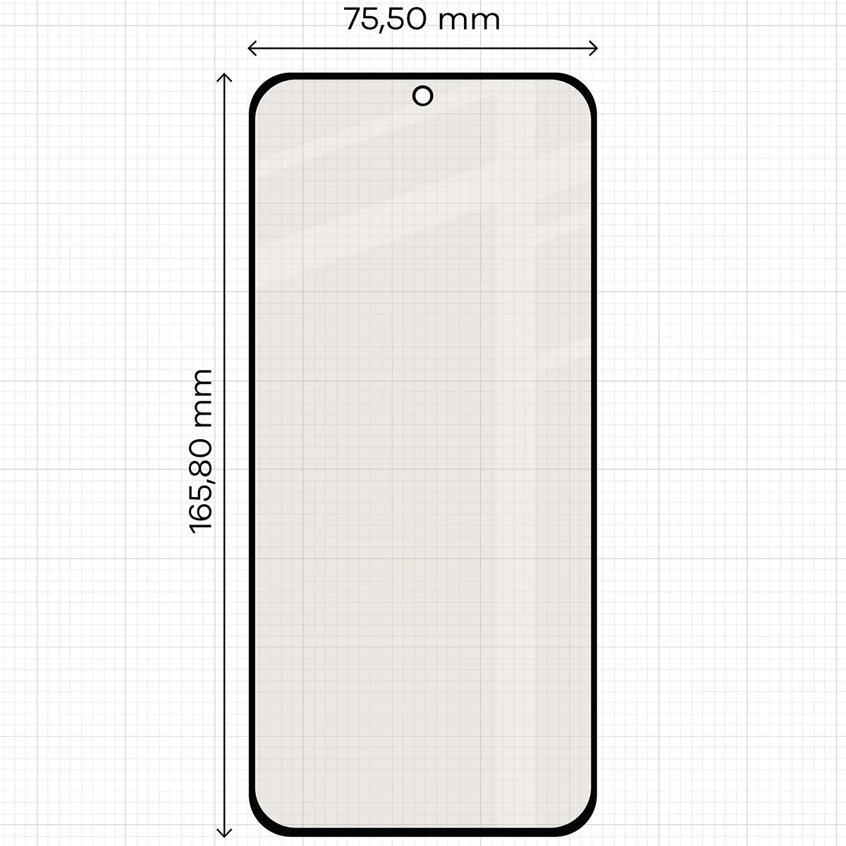 Mattes Hartglas für Xiaomi Redmi Note 17 4G/5G, Bizon Glass Matte, Schwarzer Rahmen (2/5)